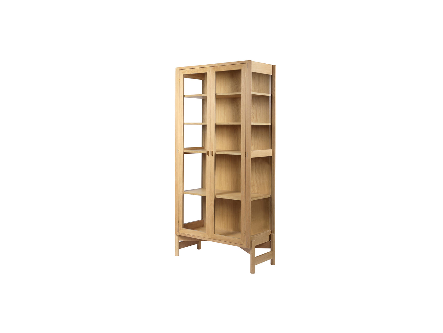 A90 Boderne Display Cabinet by FDB Mobler - Tall Standing (Height: 178 cm) / Lacquered Oak