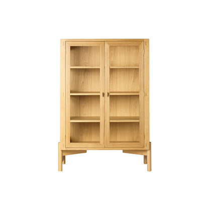 A90 Boderne Display Cabinet by FDB Mobler - Short Standing (Height: 127 cm) / Lacquered Oak