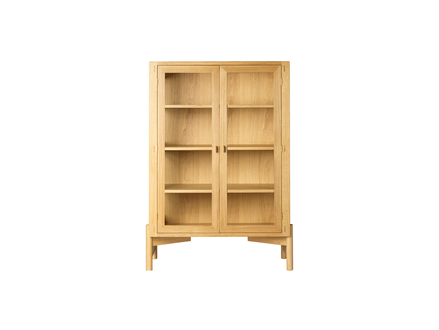 A90 Boderne Display Cabinet by FDB Mobler - Short Standing (Height: 127 cm) / Lacquered Oak