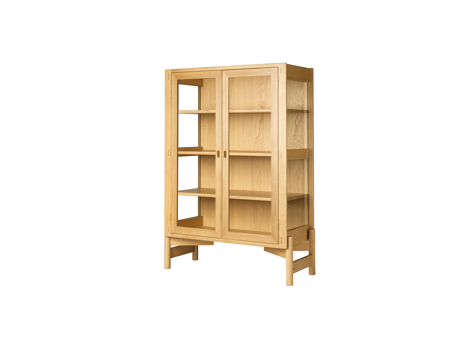 A90 Boderne Display Cabinet by FDB Mobler - Short Standing (Height: 127 cm) / Lacquered Oak