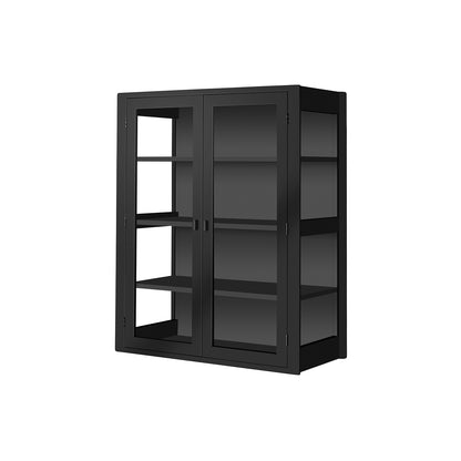 A90 Boderne Display Cabinet by FDB Mobler - Wall Mounted (Height: 106 cm) / Black Painted Beech