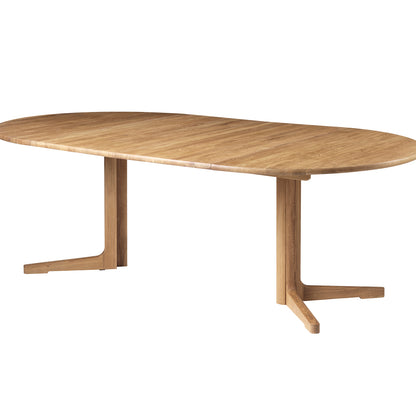C69E Extendable Table by FDB Mobler - Length: 120 cm - 220 cm (Two Extension Leaves)