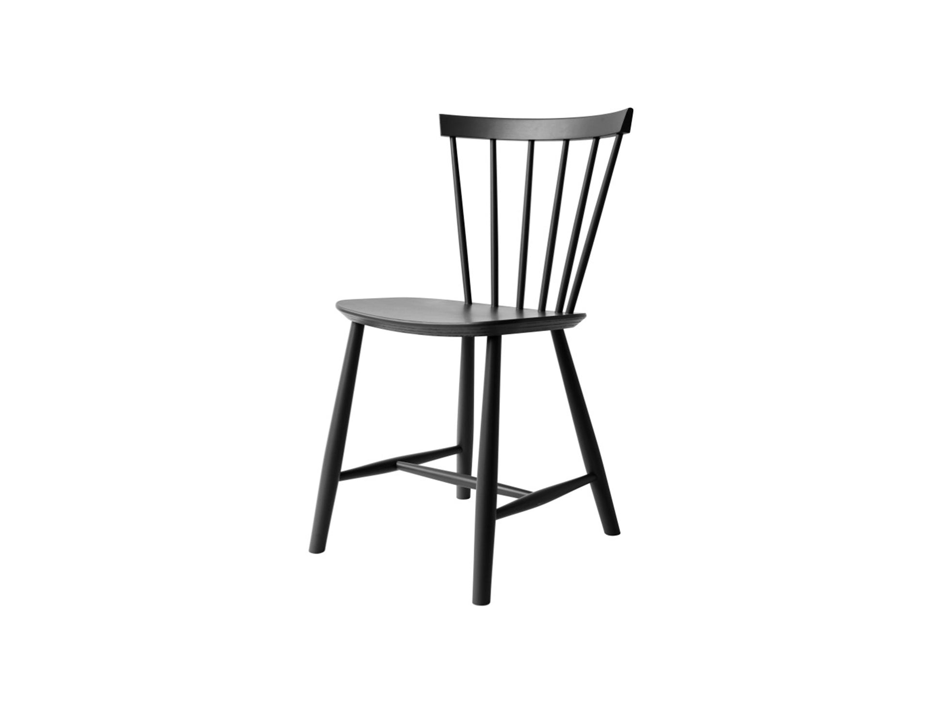 J46 Chair by FDB Mobler - Jet Black Painted Beech