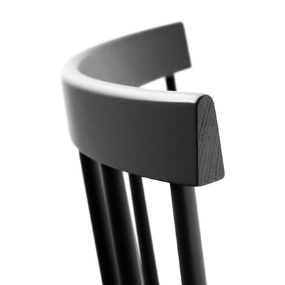 J46 Chair by FDB Mobler - Jet Black Painted Beech