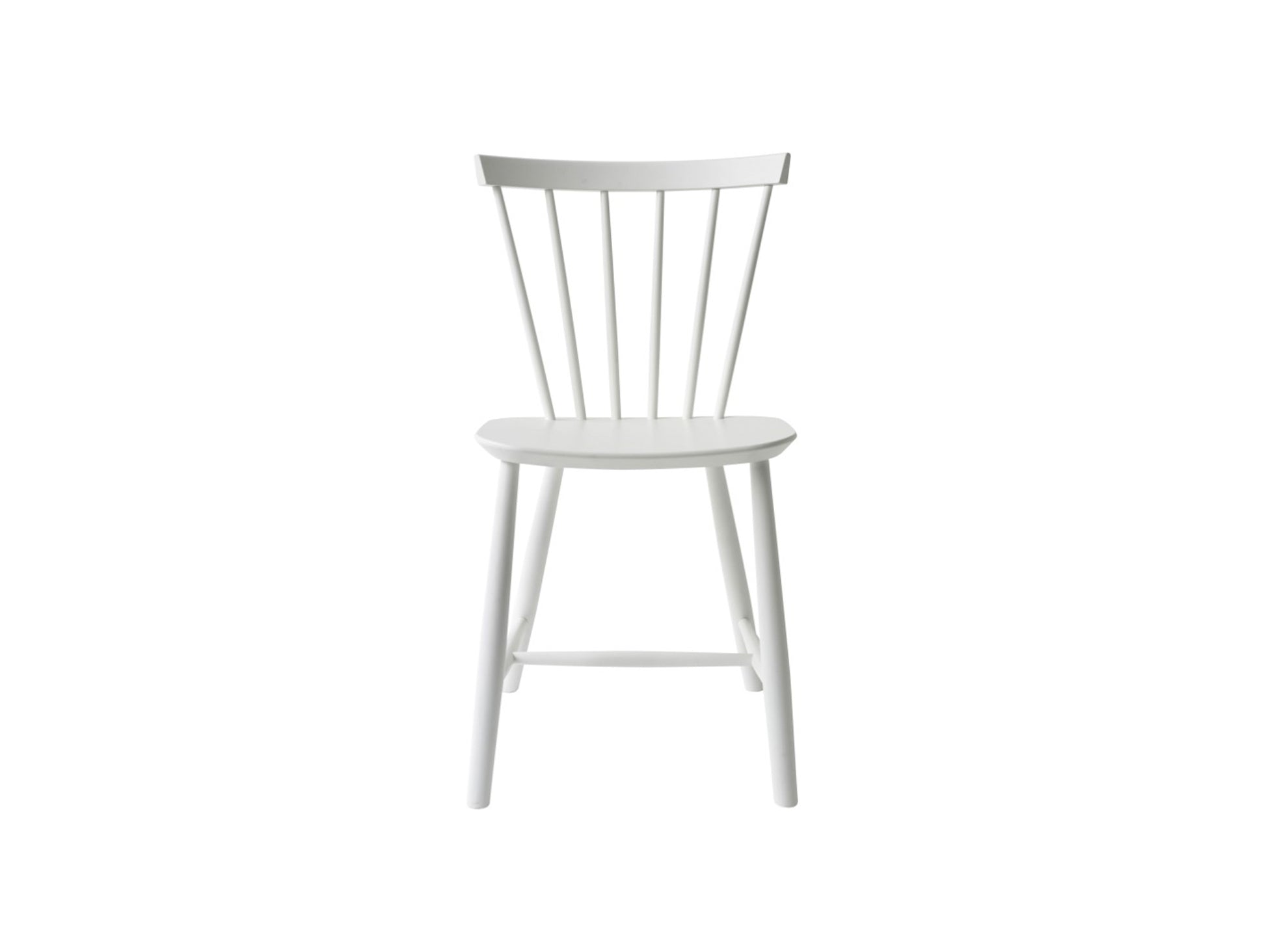 J46 Chair by FDB Mobler - Pure White Painted Beech