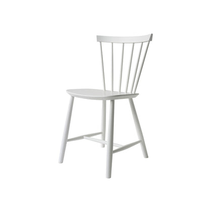 J46 Chair by FDB Mobler - Pure White Painted Beech