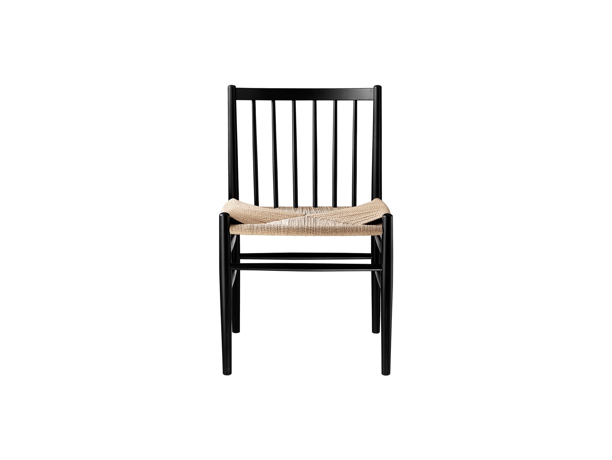 J80 Chair by FDB Mobler - Black Painted Beech
