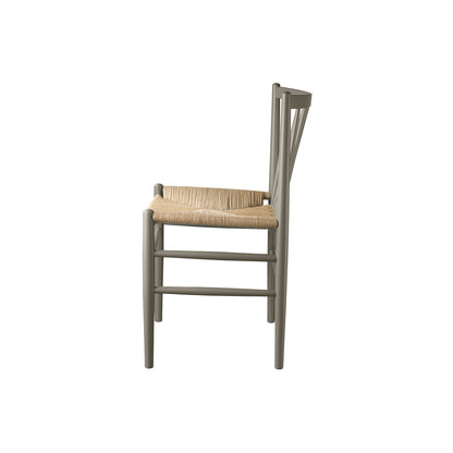 J80 Chair by FDB Mobler - Moss Grey Painted Beech