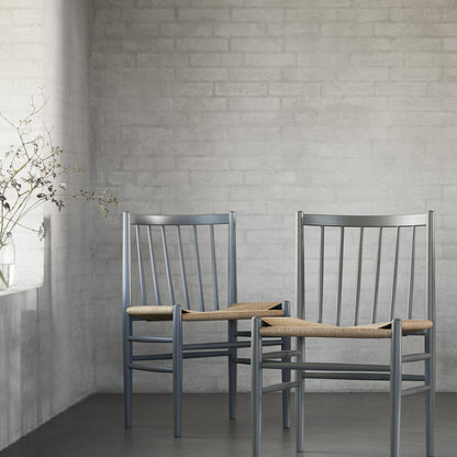 J80 Chair by FDB Mobler - Moss Grey Painted Beech