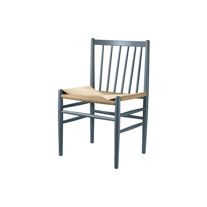 J80 Chair by FDB Mobler - Blue Grey Painted Beech