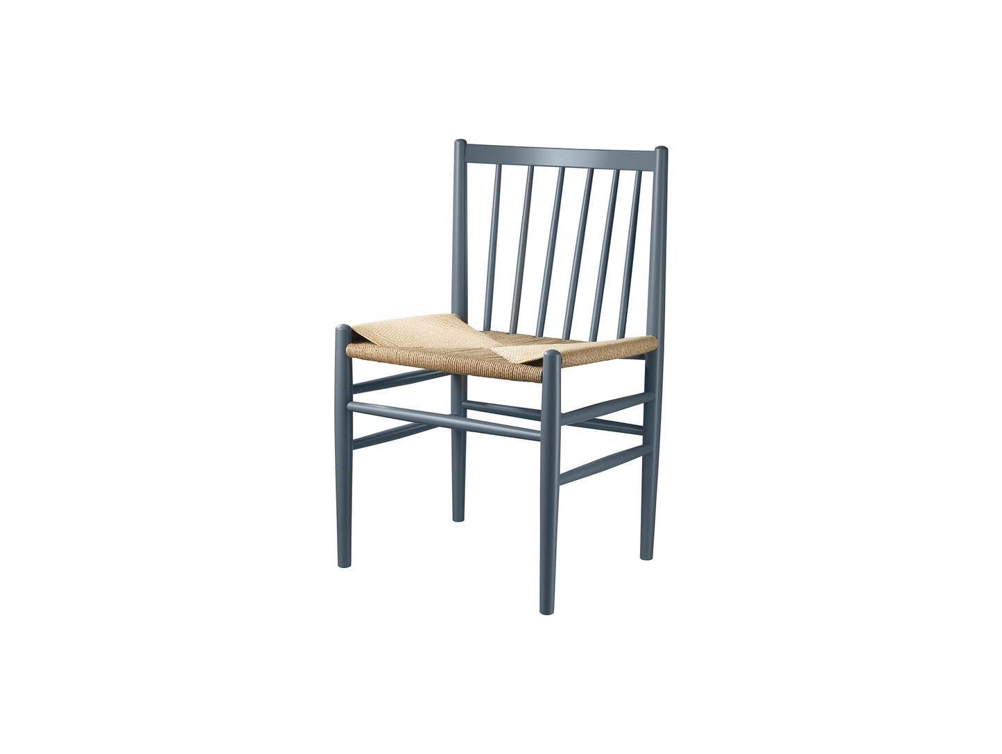 J80 Chair by FDB Mobler - Blue Grey Painted Beech