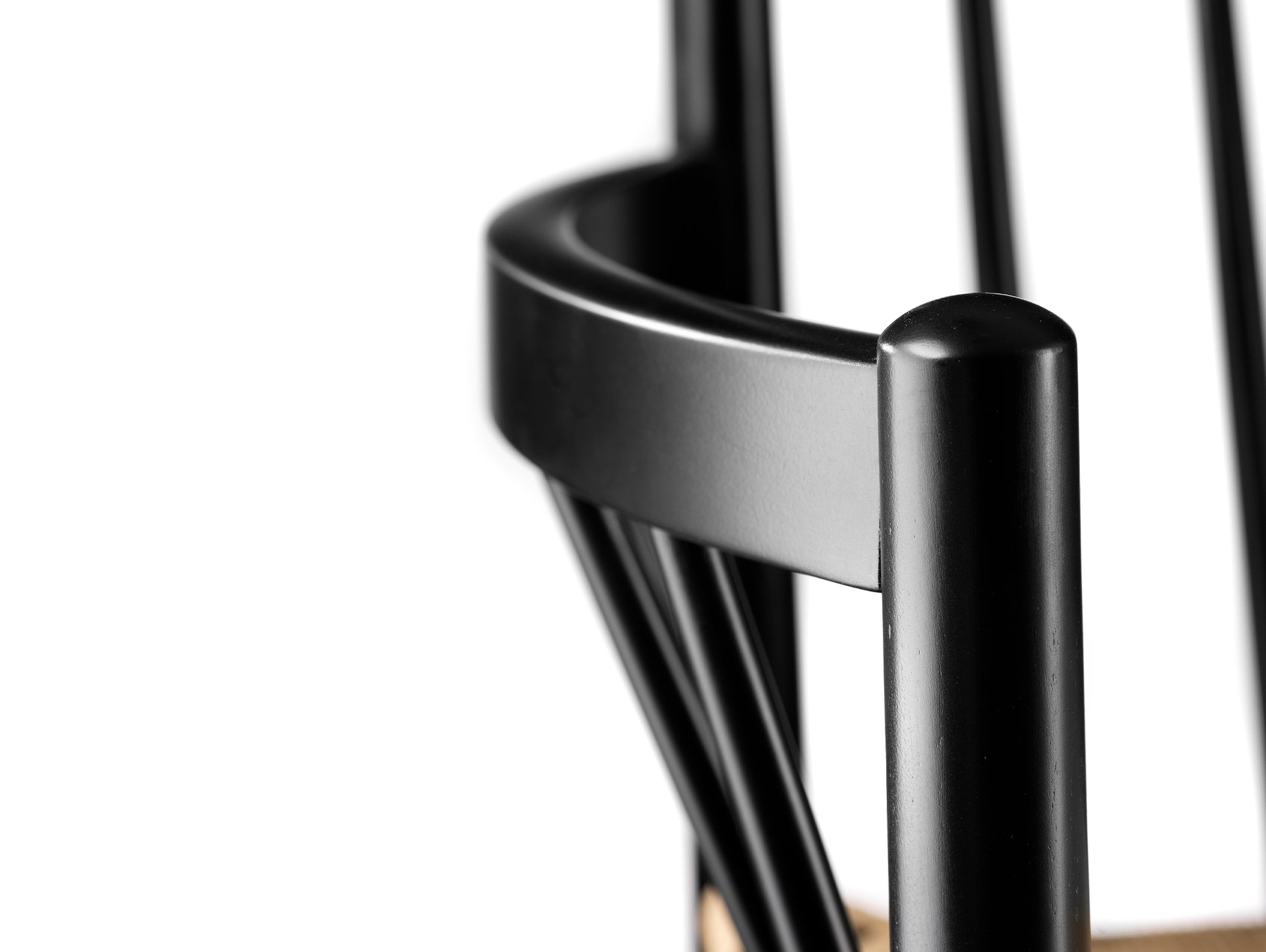 J81 Chair by FDB Mobler - Black Painted Beech