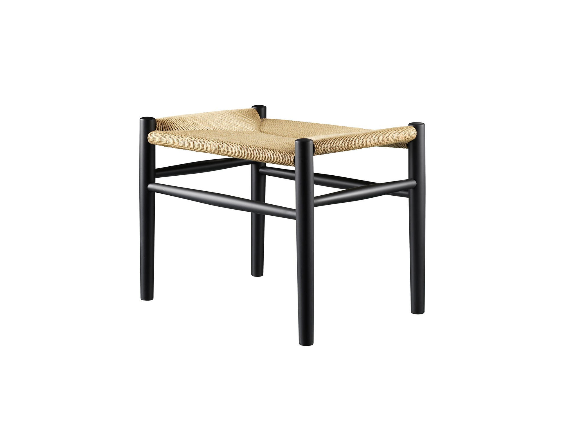 J83 Stool by FDB Mobler - Black Painted Beech