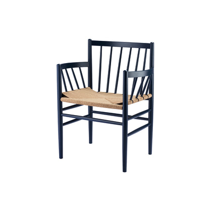 J81 Chair by FDB Mobler - Steel Blue Painted Beech