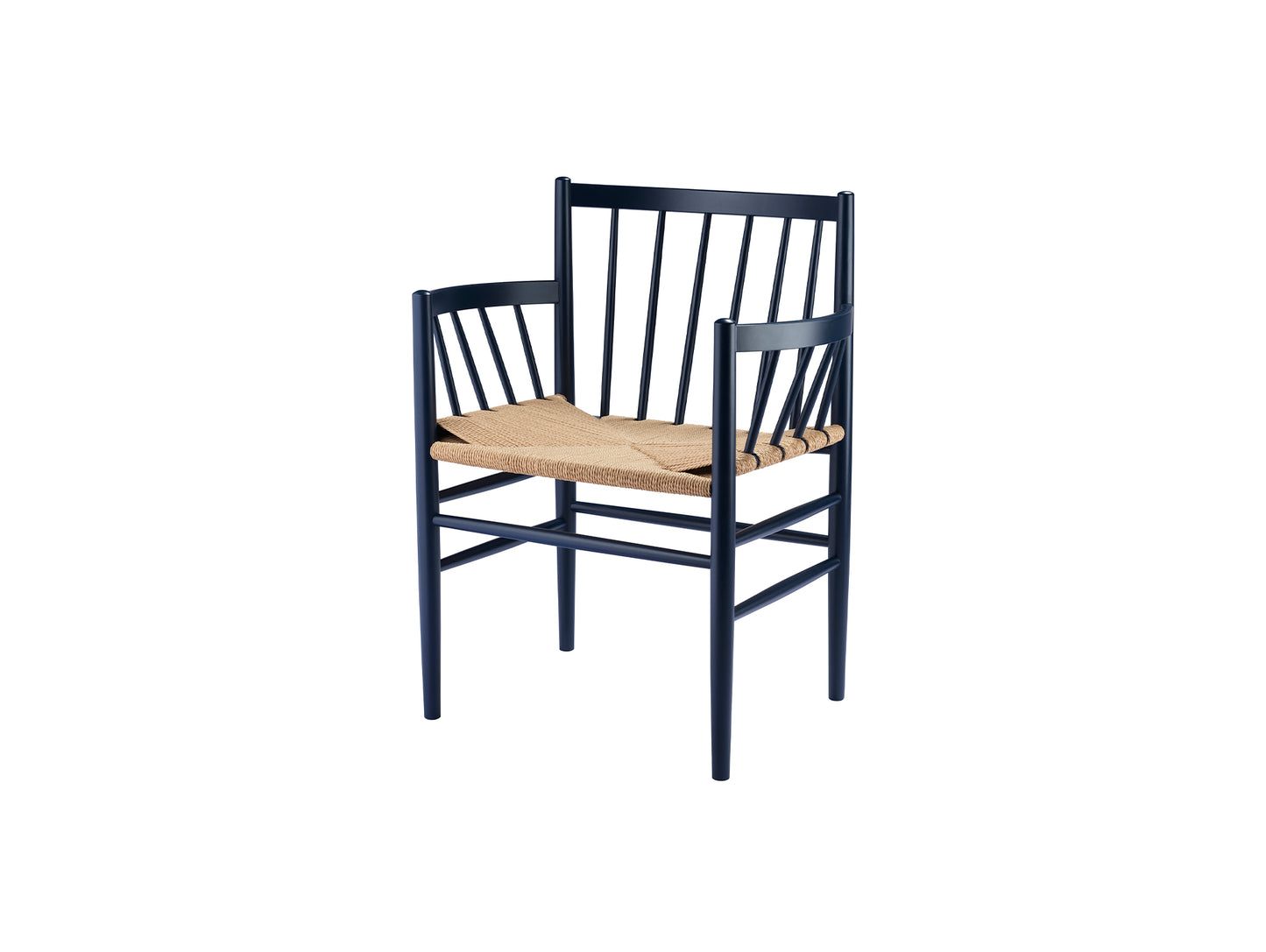 J81 Chair by FDB Mobler - Steel Blue Painted Beech