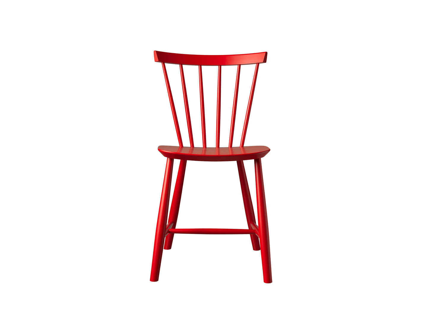 J46 Chair by FDB Mobler - Mailbox Red Painted Beech