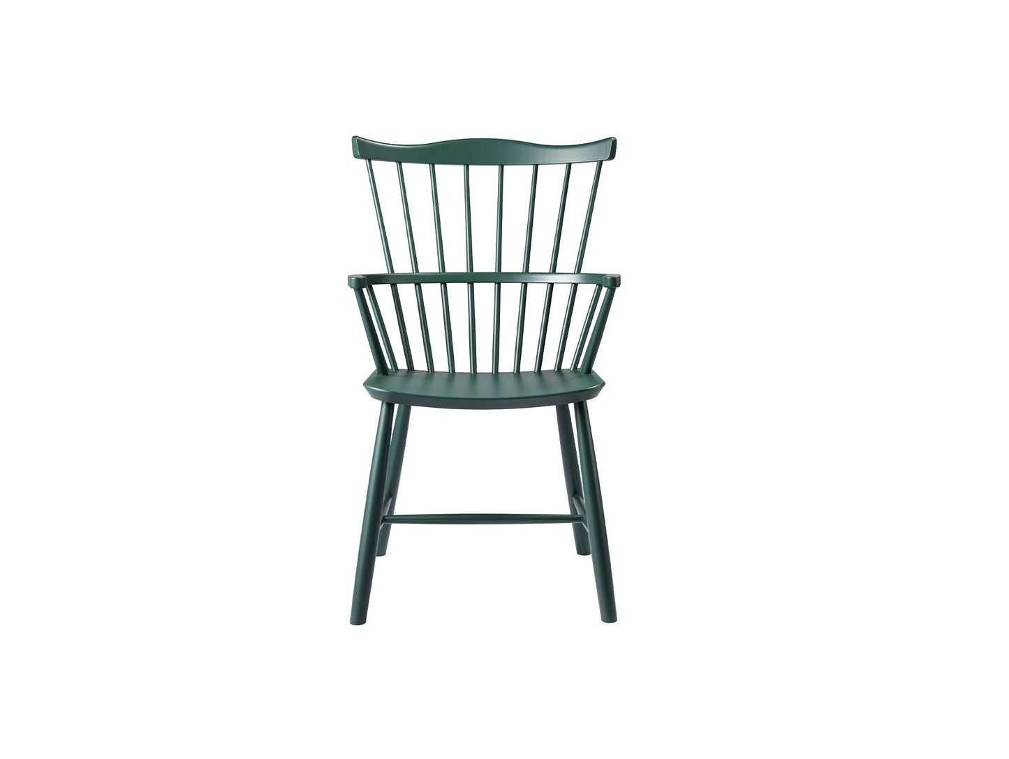 J52B Chair by FDB Mobler - Black Green Painted Beech