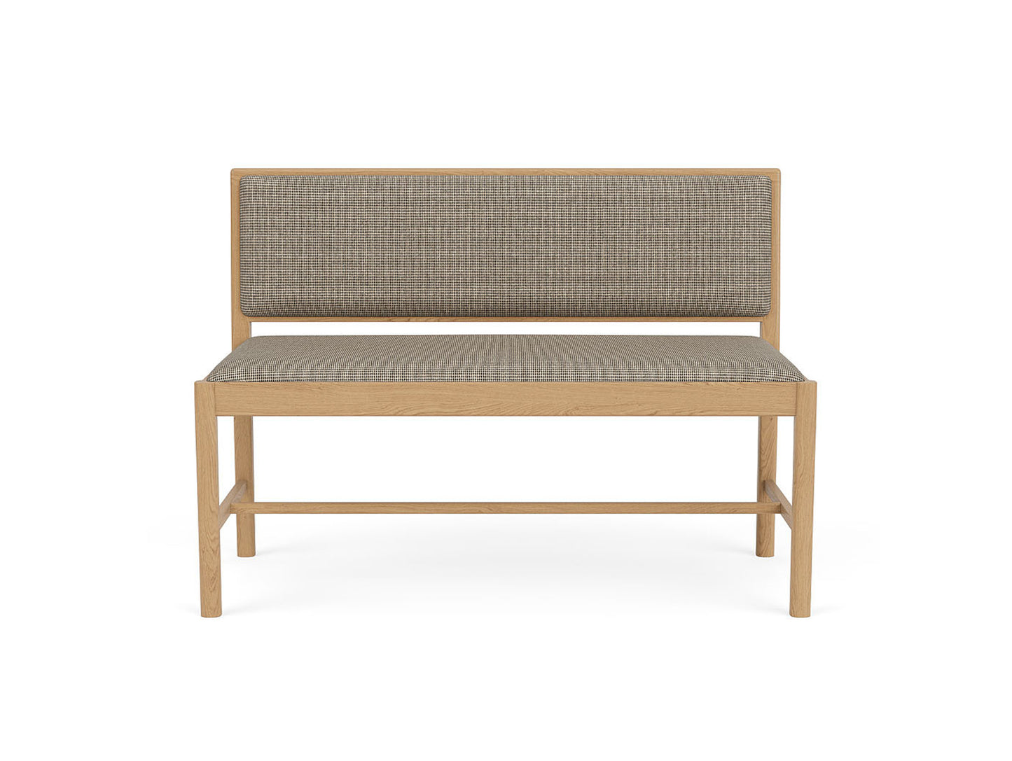 J176 Sonderborg Bench by FDB Mobler - Lacquered Oak / Monochrome Sett Mottled (MLC01)