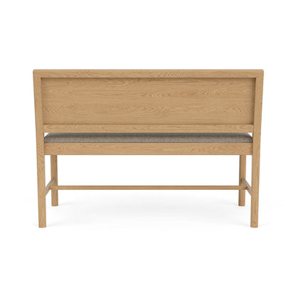 J176 Sonderborg Bench by FDB Mobler - Lacquered Oak / Monochrome Sett Mottled (MLC01)