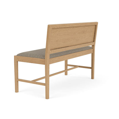 J176 Sonderborg Bench by FDB Mobler - Lacquered Oak / Monochrome Sett Mottled (MLC01)
