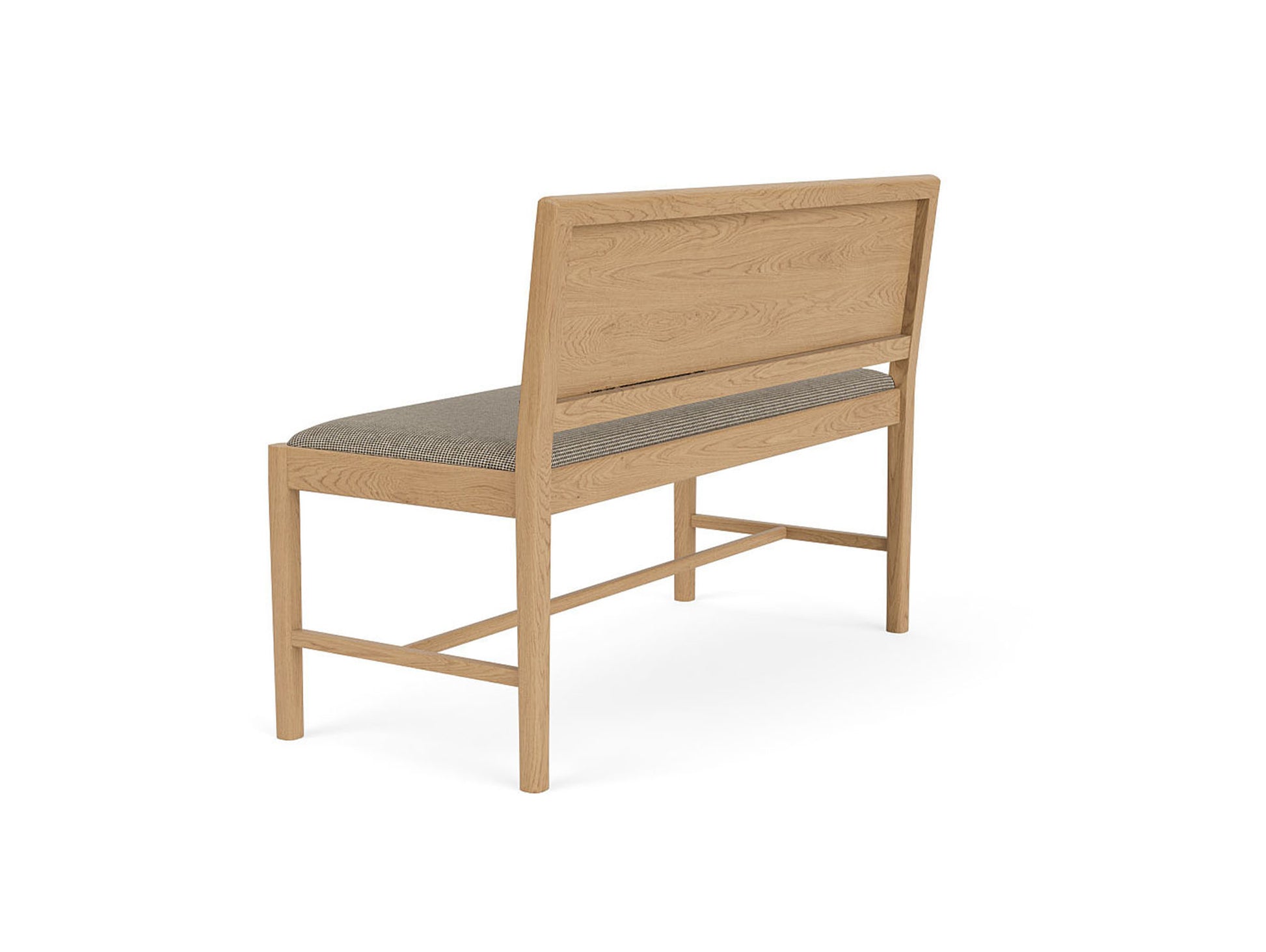 J176 Sonderborg Bench by FDB Mobler - Lacquered Oak / Monochrome Sett Mottled (MLC01)