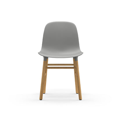 Form Chair Wood by Normann Copenhagen - Lacquered Oak Base / Grey