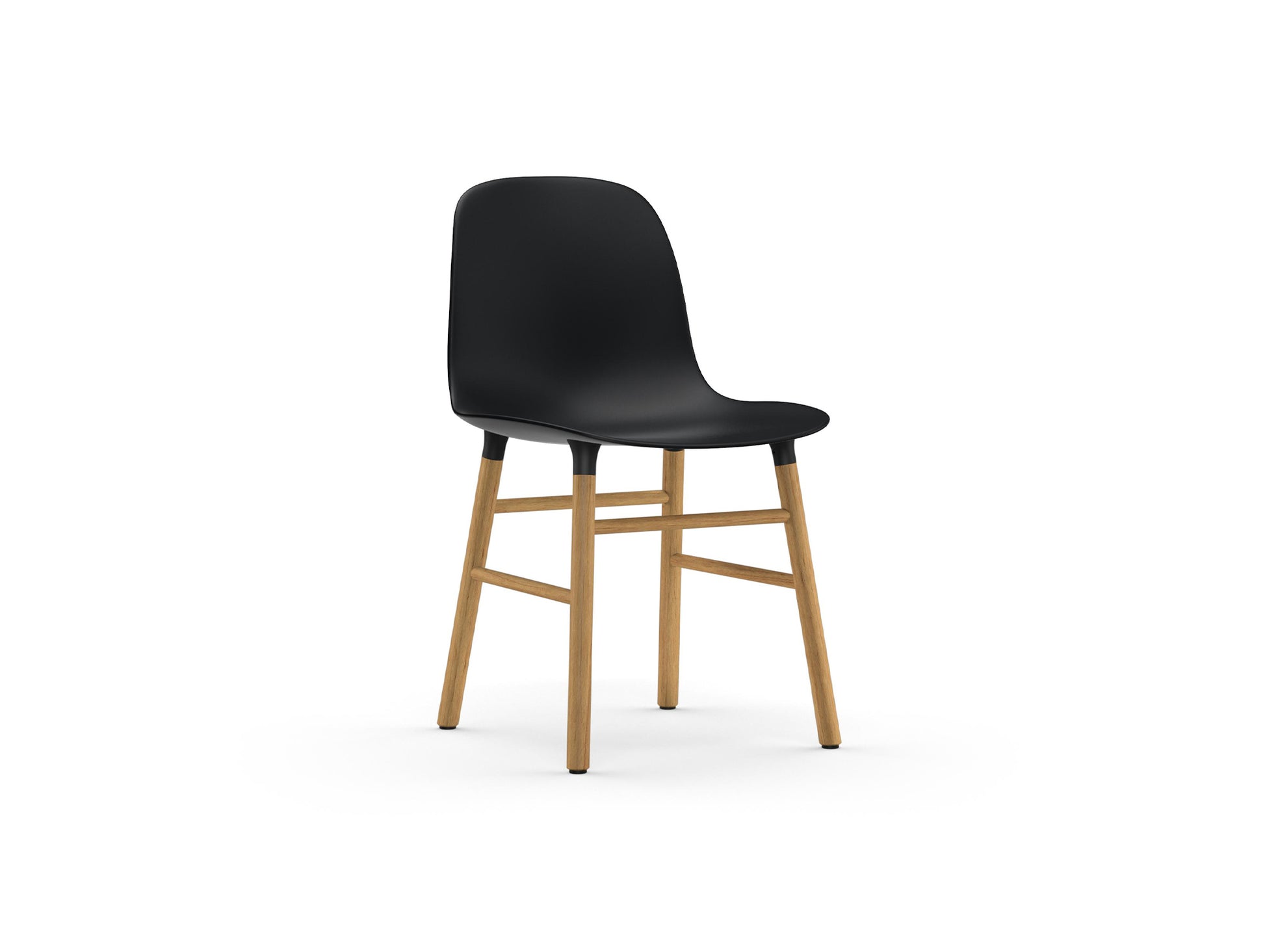 Form Chair Wood by Normann Copenhagen - Lacquered Oak Base / Black