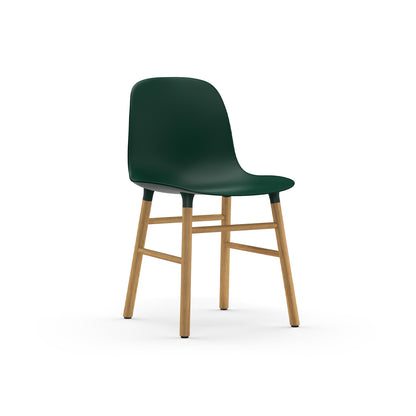 Form Chair Wood by Normann Copenhagen - Lacquered Oak Base / Green