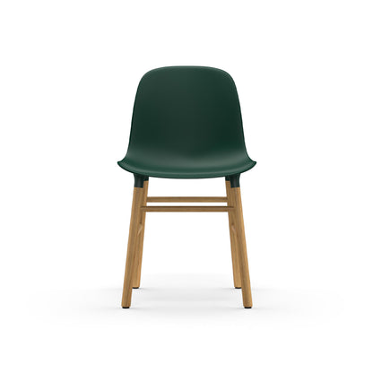 Form Chair Wood by Normann Copenhagen - Lacquered Oak Base / Green