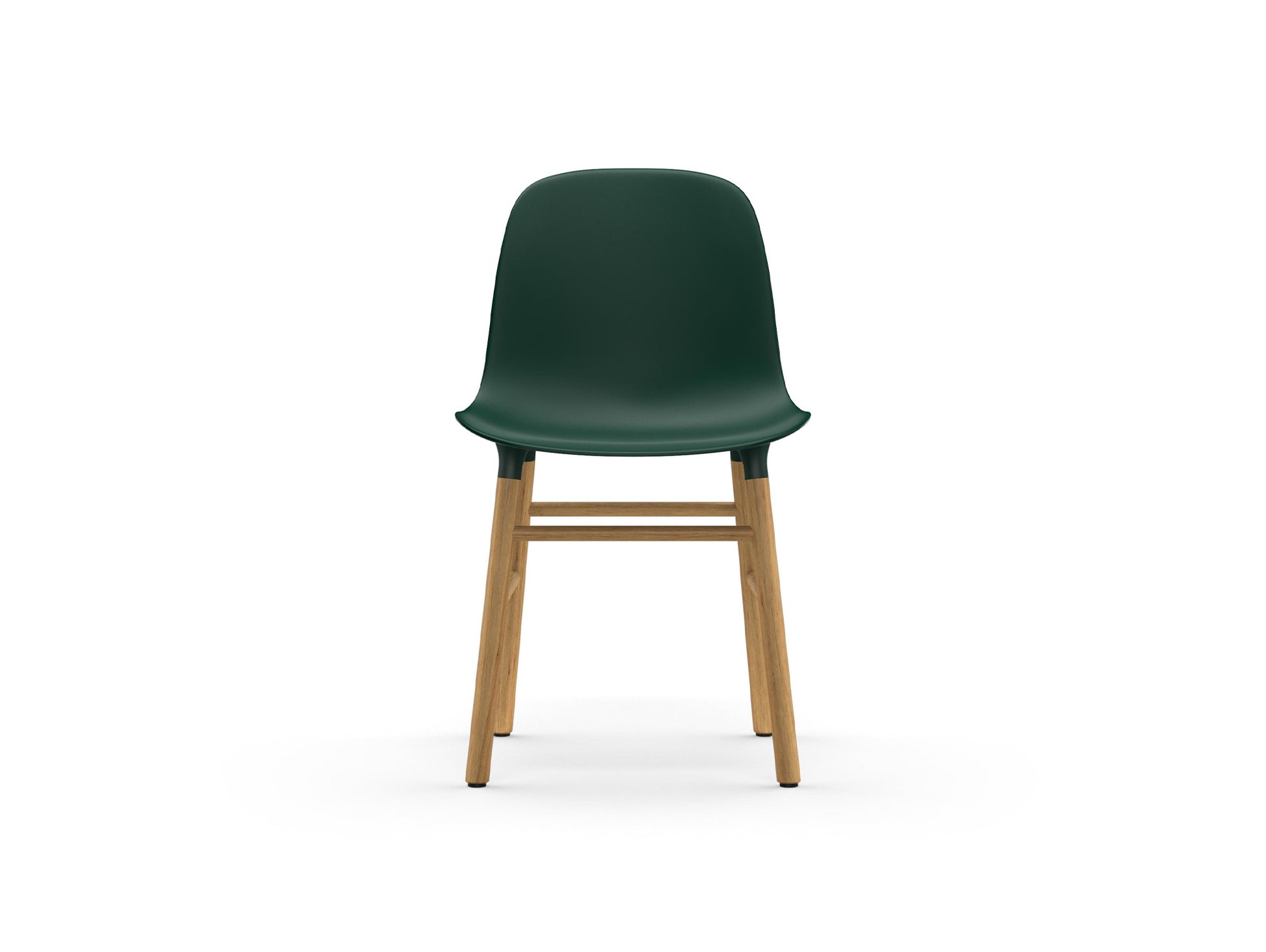 Form Chair Wood by Normann Copenhagen - Lacquered Oak Base / Green