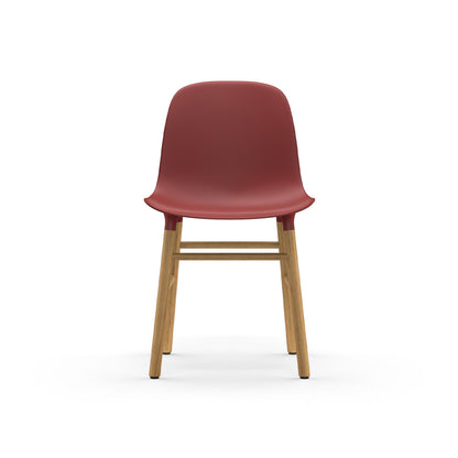 Form Chair Wood by Normann Copenhagen - Lacquered Oak Base / Red