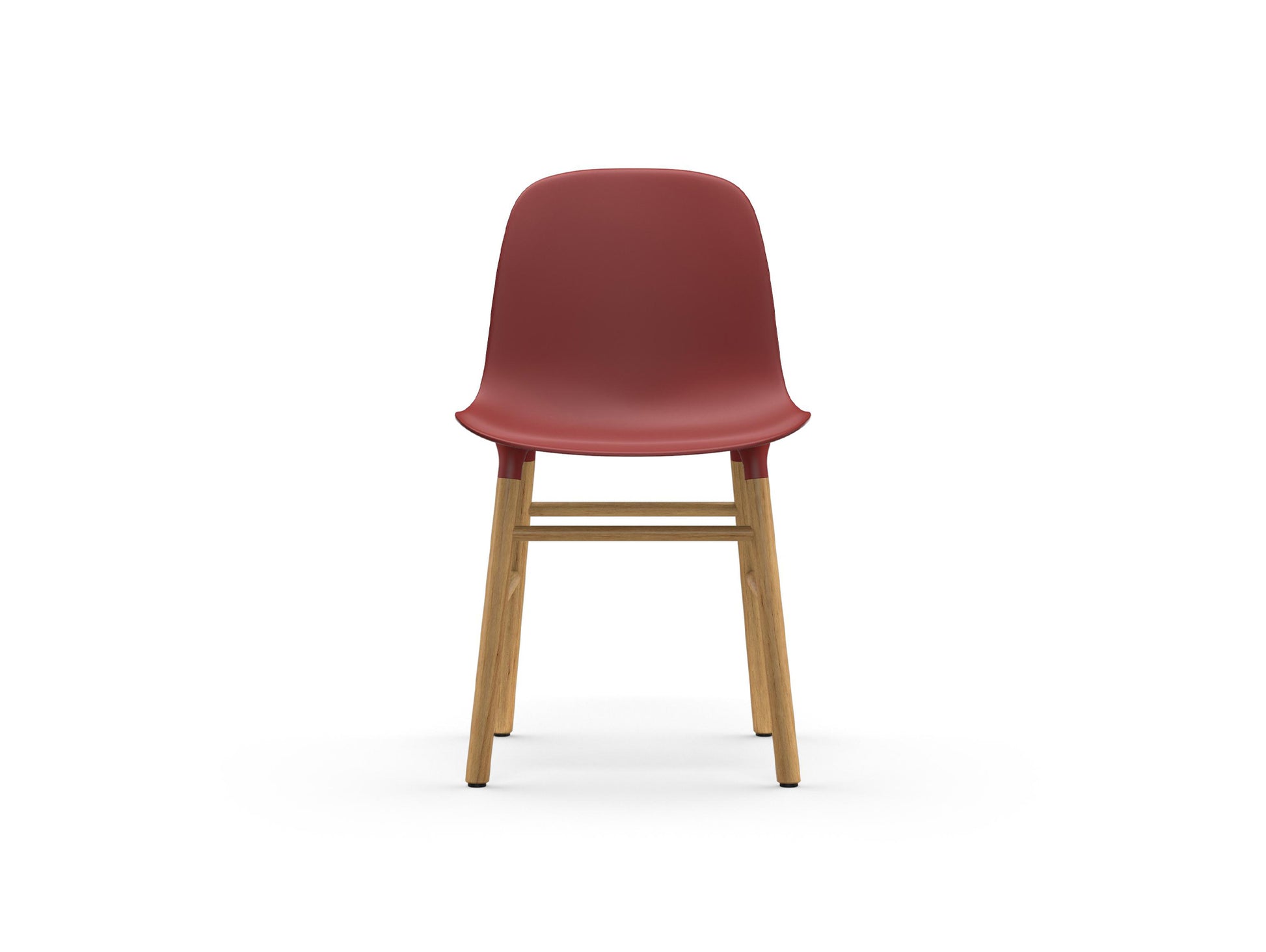 Form Chair Wood by Normann Copenhagen - Lacquered Oak Base / Red