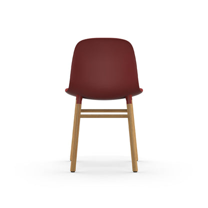 Form Chair Wood by Normann Copenhagen - Lacquered Oak Base / Red