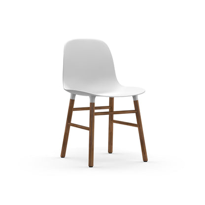 Form Chair Wood by Normann Copenhagen - Lacquered Walnut Base / White
