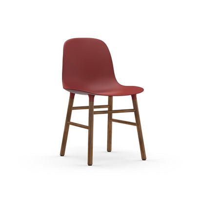 Form Chair Wood by Normann Copenhagen - Lacquered Walnut Base / Red