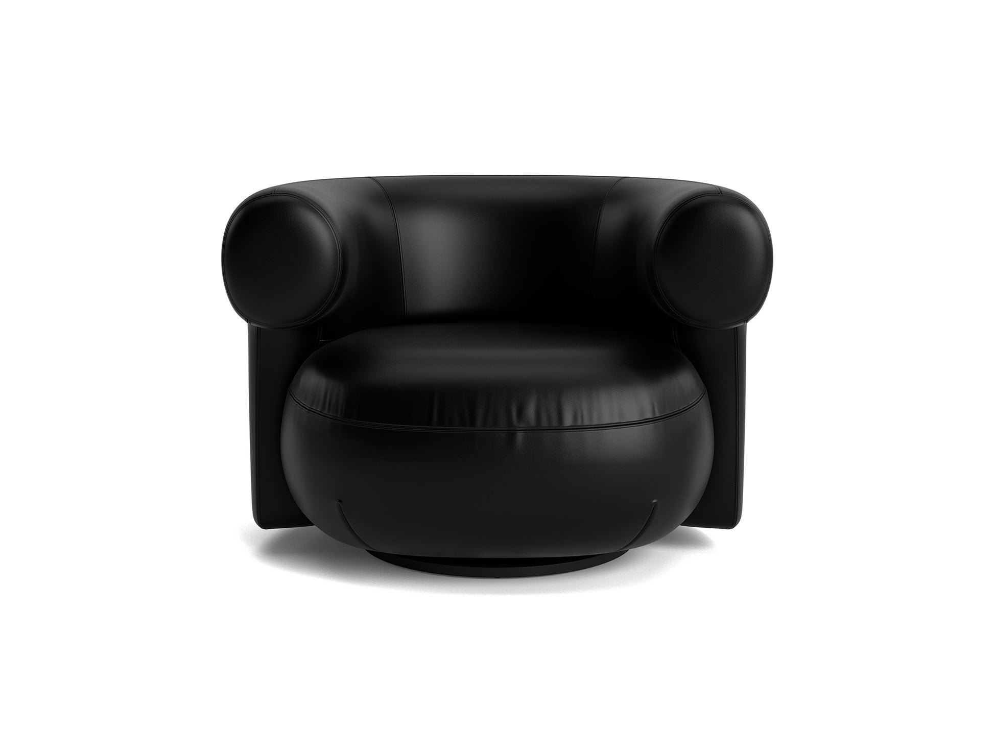 Burra Lounge Chair by Normann Copenhagen - Swivel Base with Return / Ultra Leather 41599