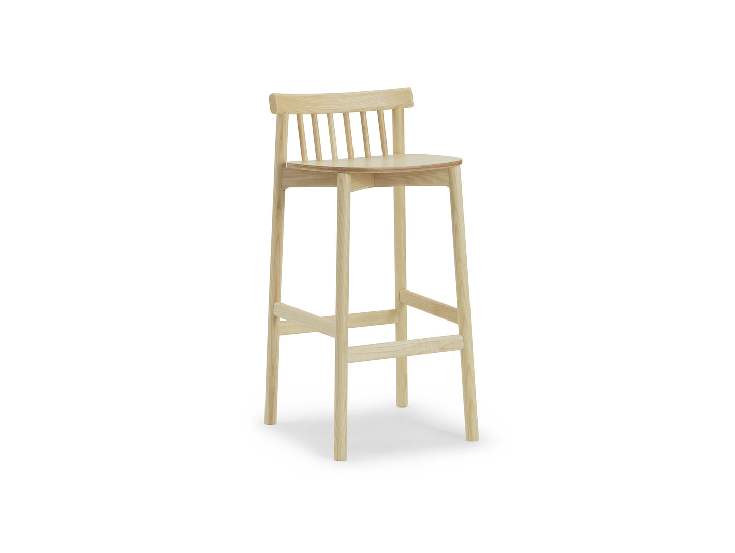 Pind Bar Stool by Normann Copenhagen - SH 75 cm / Lacquered Ash