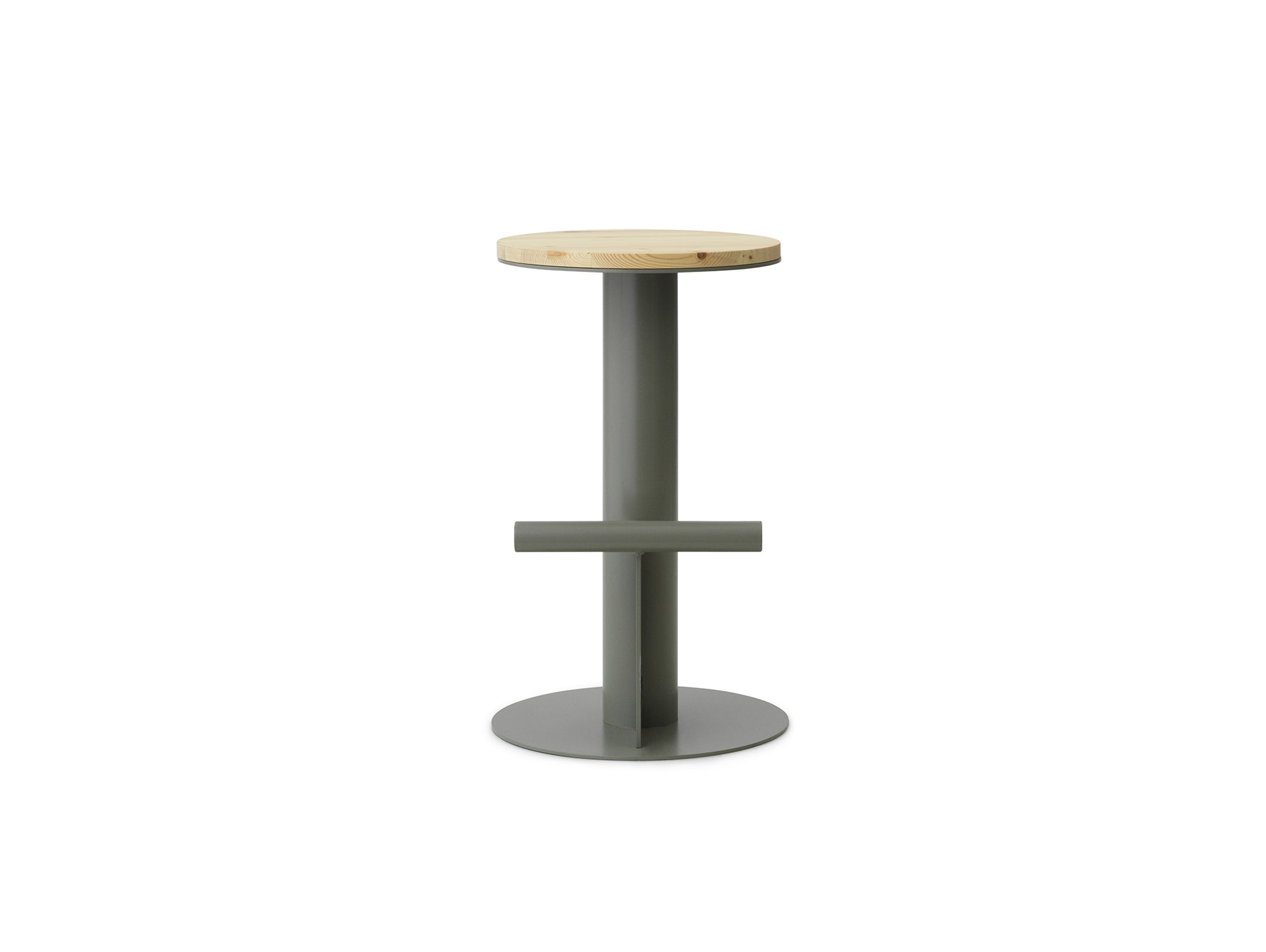 Pole Bar Stool by Normann Copenhagen - H65 / Grey