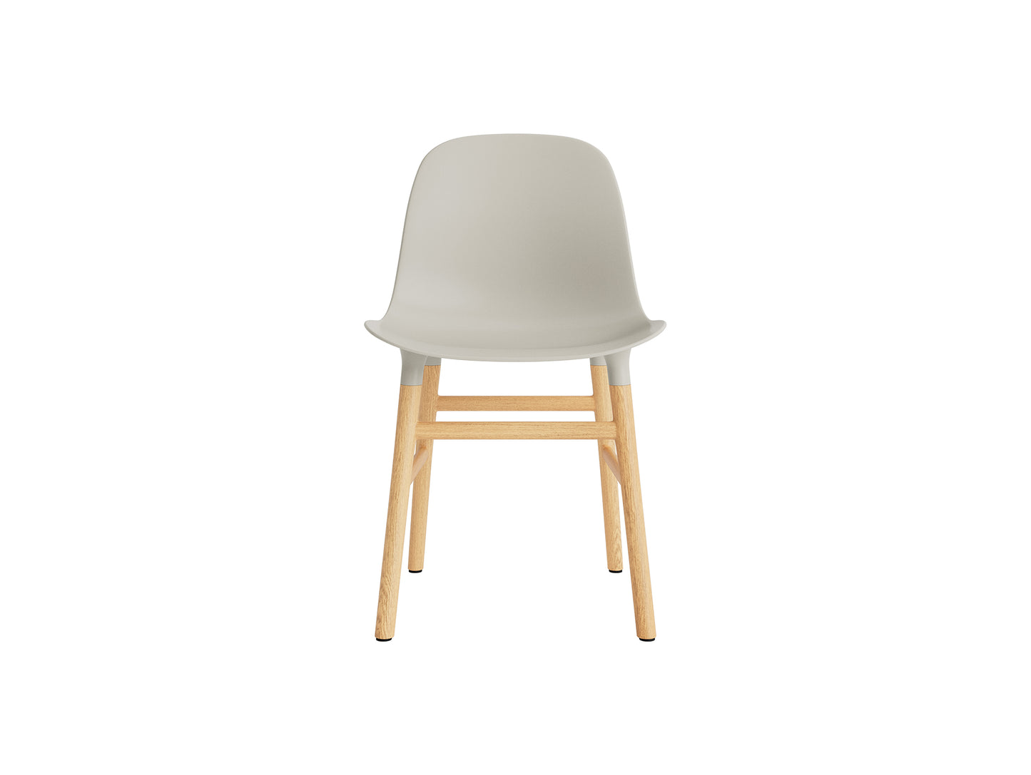 Form Chair Wood by Normann Copenhagen - Lacquered Oak Base / Light Grey