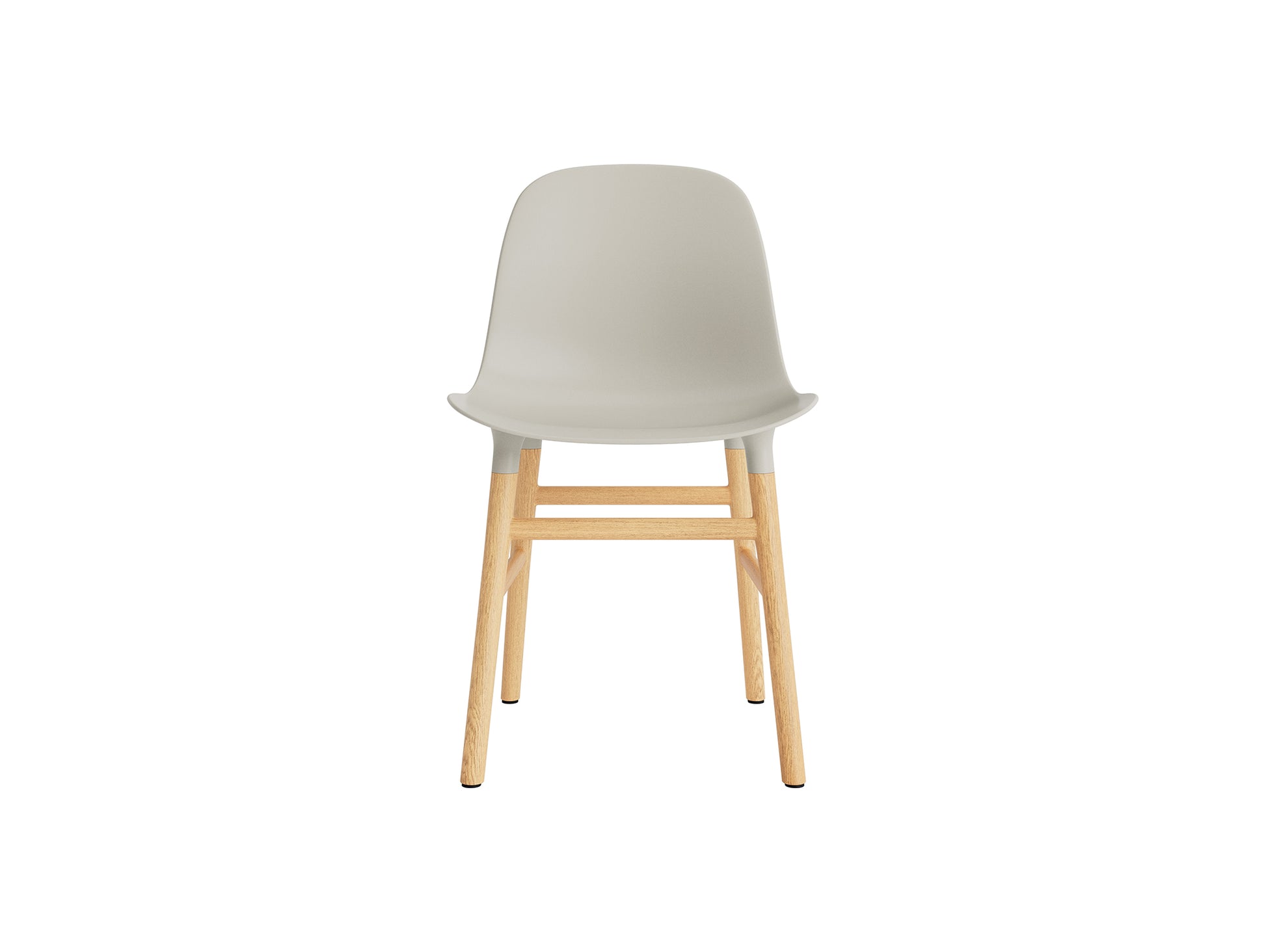Form Chair Wood by Normann Copenhagen - Lacquered Oak Base / Light Grey