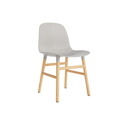 Form Chair Wood by Normann Copenhagen - Lacquered Oak Base / Warm Grey