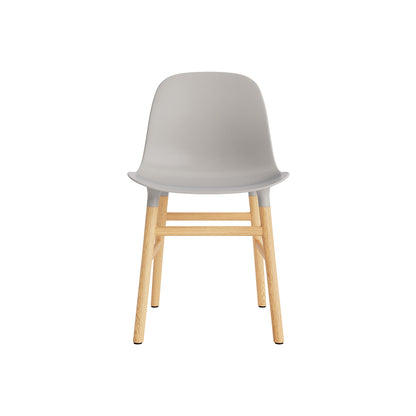 Form Chair Wood by Normann Copenhagen - Lacquered Oak Base / Warm Grey