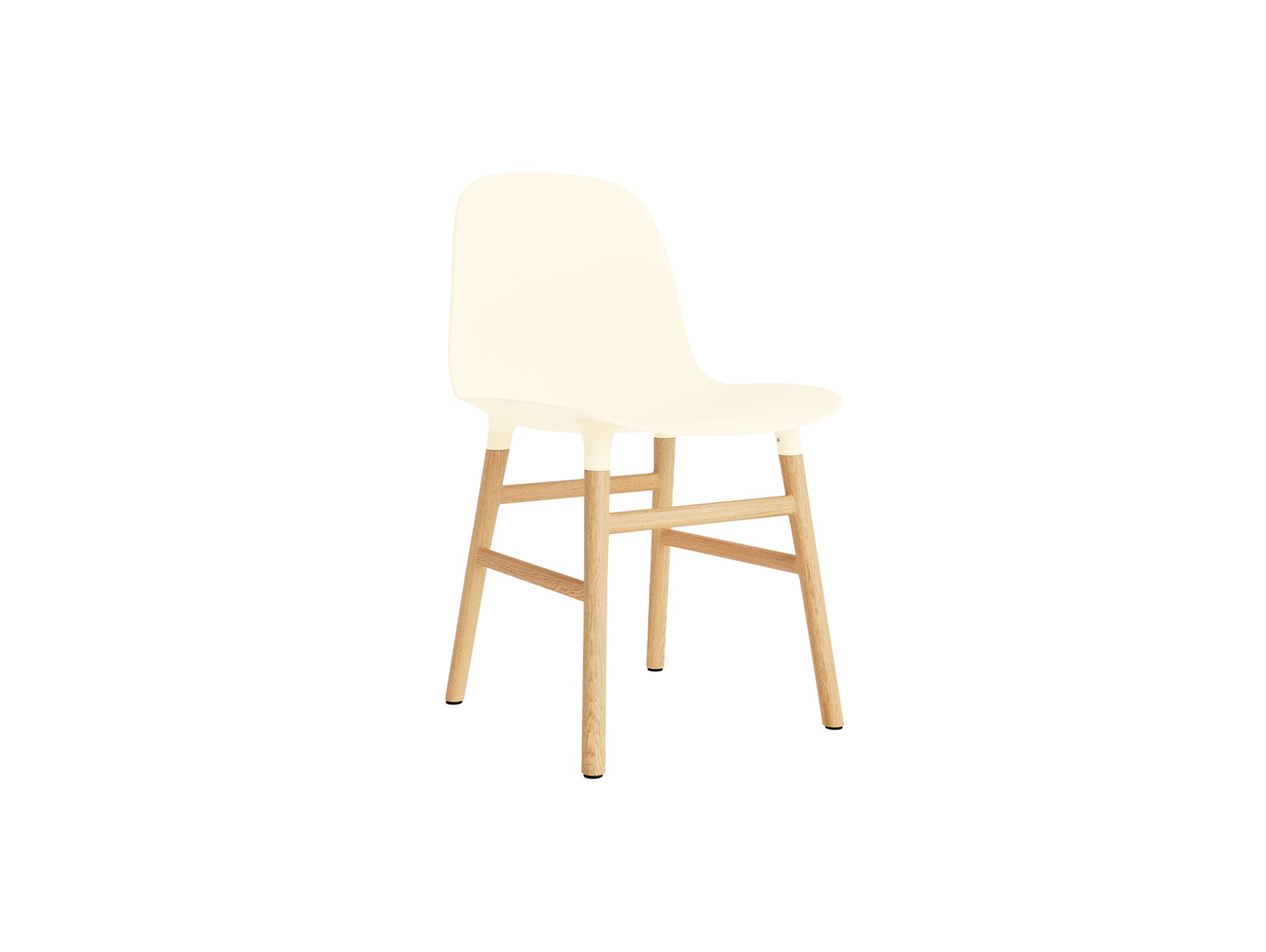 Form Chair Wood by Normann Copenhagen - Lacquered Oak Base / Cream