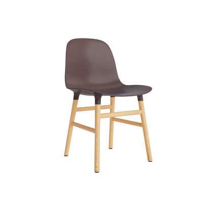 Form Chair Wood by Normann Copenhagen - Lacquered Oak Base / Brown