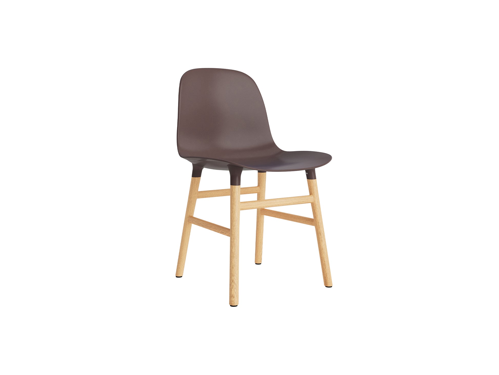 Form Chair Wood by Normann Copenhagen - Lacquered Oak Base / Brown