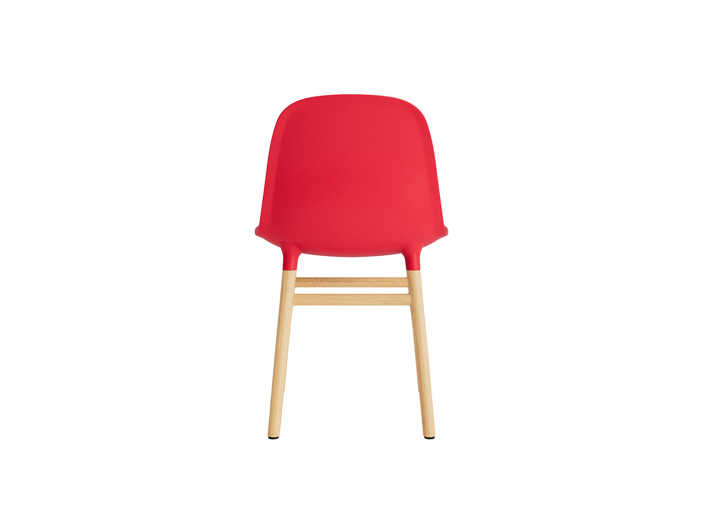 Form Chair Wood by Normann Copenhagen - Lacquered Oak Base / Bright Red