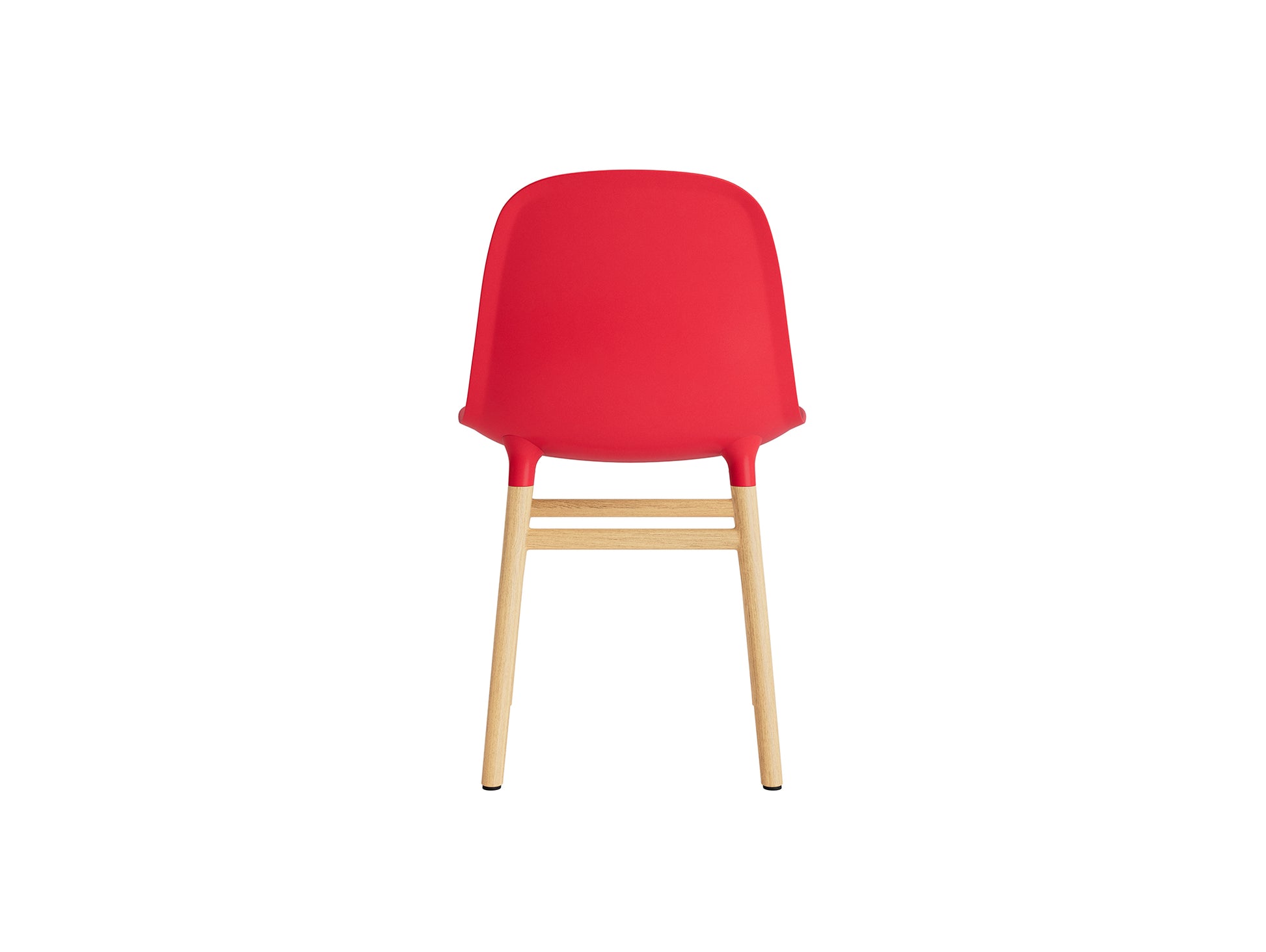 Form Chair Wood by Normann Copenhagen - Lacquered Oak Base / Bright Red