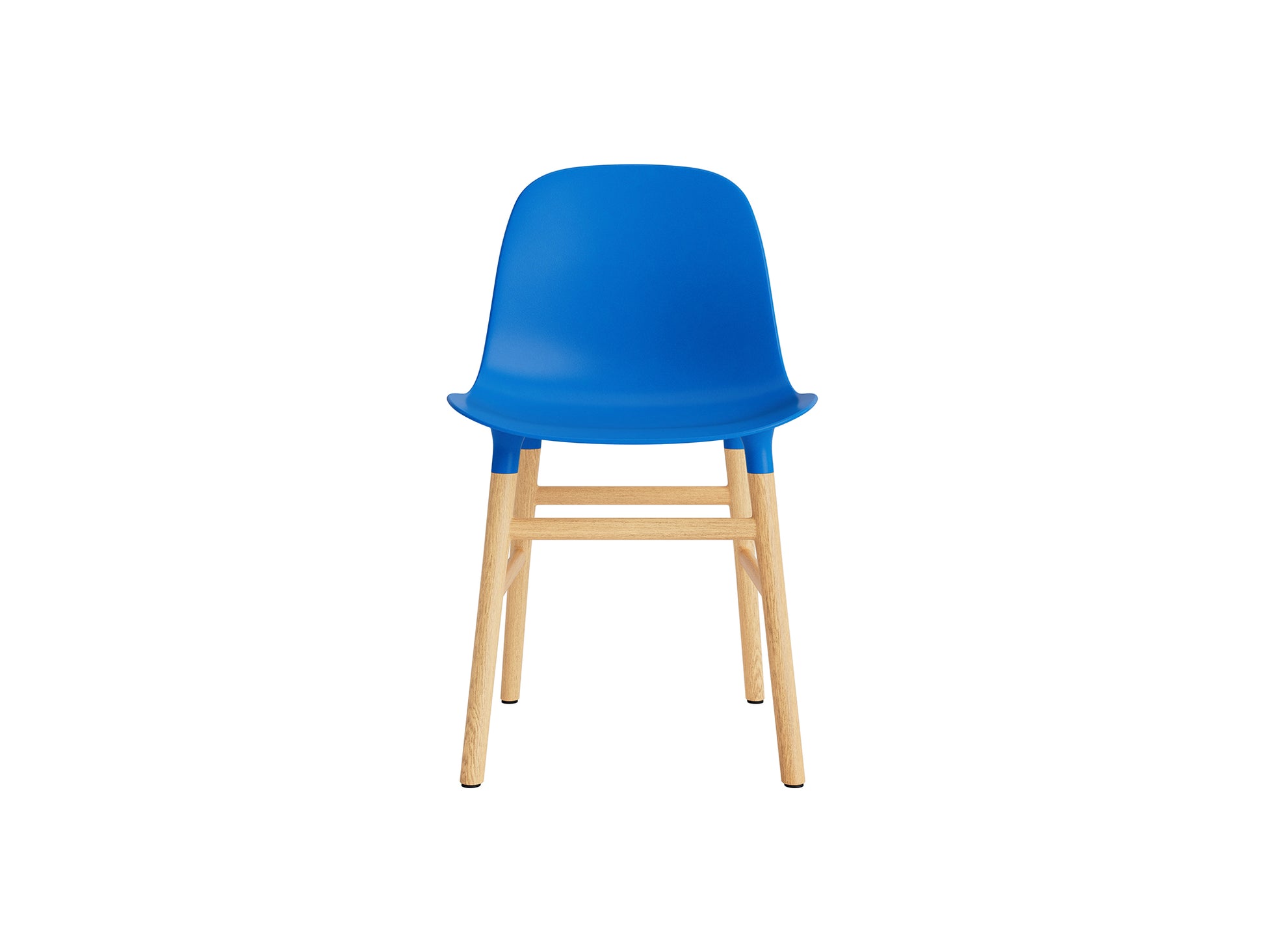 Form Chair Wood by Normann Copenhagen -  Lacquered Oak Base / Bright Blue