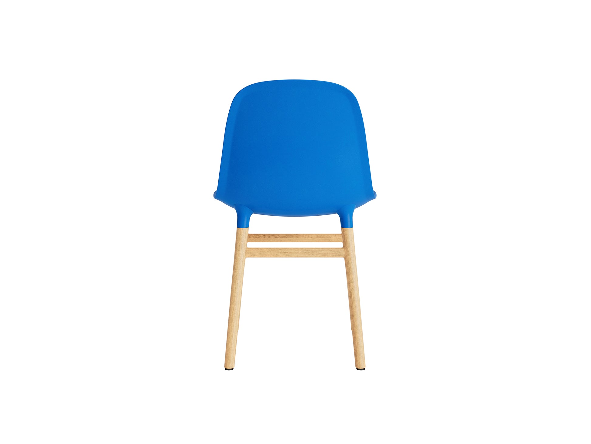 Form Chair Wood by Normann Copenhagen - Lacquered Oak Base /  Bright Blue