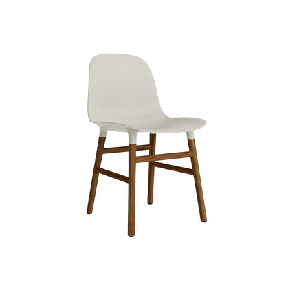 Form Chair Wood by Normann Copenhagen - Lacquered Walnut Base / Light Grey